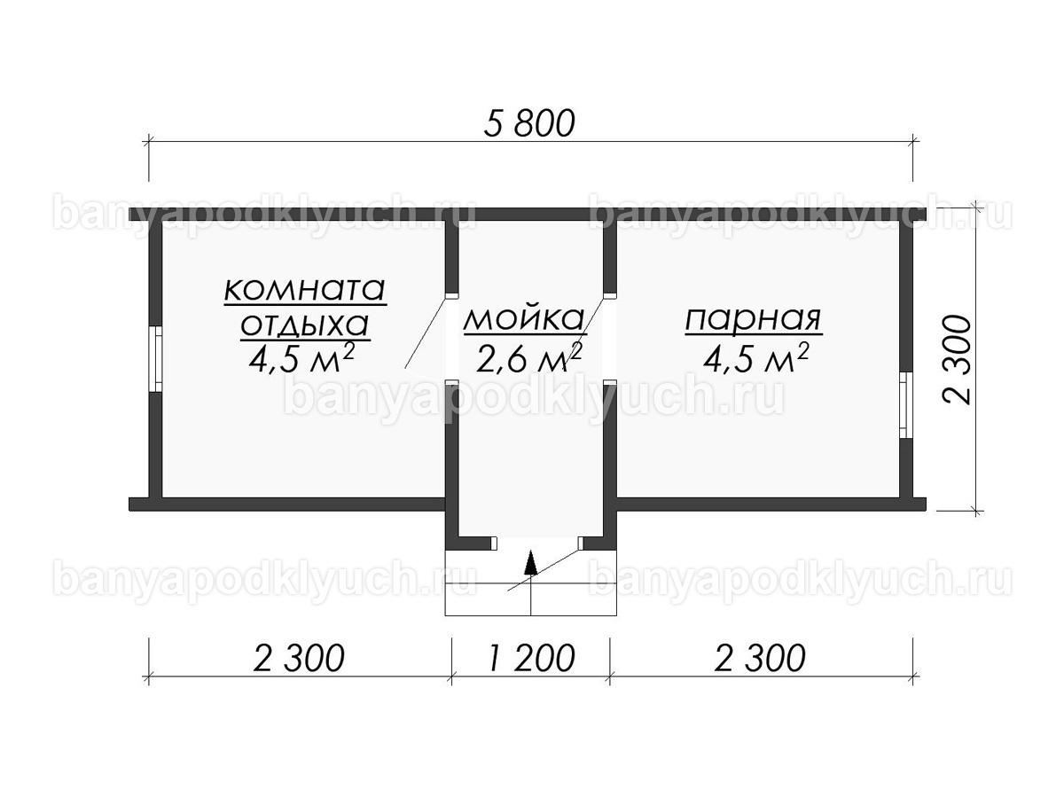 Баня-бочка 5.8x2.3 м Баня-бочка 5.8x2.3 м